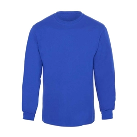 Bisiklet Yaka 2 İplik Sweatshirt Saks Mavi