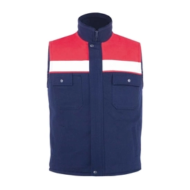 Gabardin Yelek Kışlık Kırmızı - Lacivert