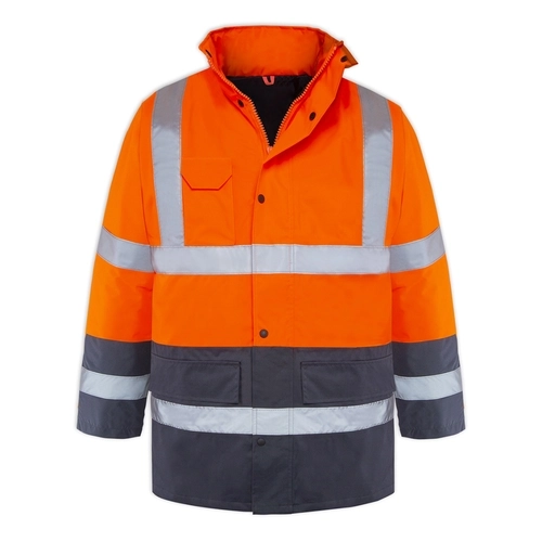 Hi-Vis Parka Neon Turuncu - Lacivert
