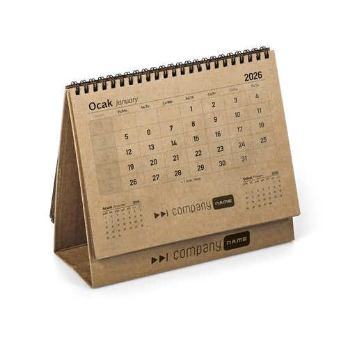 Kraft Üçgen Masa Takvimi