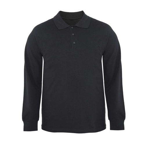 Polo Pike Uzun Kol Tişört Siyah