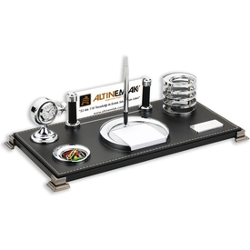 RODOS SİYAH DERİ MASA SETİ