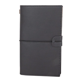 KUĞULU SİYAH TARİHSİZ DEFTER (11,5X20 CM)