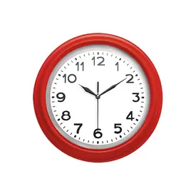 VESTA205 KIRMIZI PLASTİK ÇERÇEVE DUVAR SAATİ (355 MM)