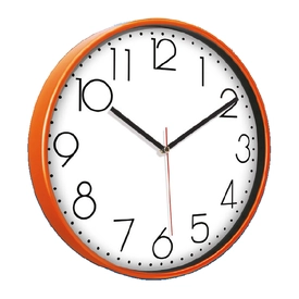 PAN164 TURUNCU PLASTİK ÇERÇEVE DUVAR SAATİ (380 MM)