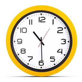 HERA SARI PLASTİK KASA DUVAR SAATİ (350MM)