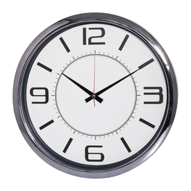 HELLEN404 BEYAZ-FÜME METALİZE ÇERÇEVE DUVAR SAATİ (420MM)