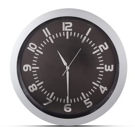 POSEIDON GÜMÜŞ PLASTİK KASA DUVAR SAATİ 350MM