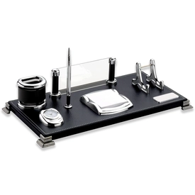 LEFKOŞA SİYAH DERİ MASA SETİ