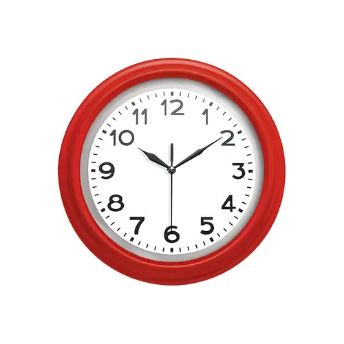 VESTA205 KIRMIZI PLASTİK ÇERÇEVE DUVAR SAATİ (355 MM)