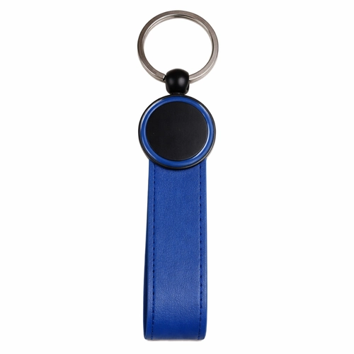 AYDER LACİVERT METAL-DERİ ANAHTARLIK