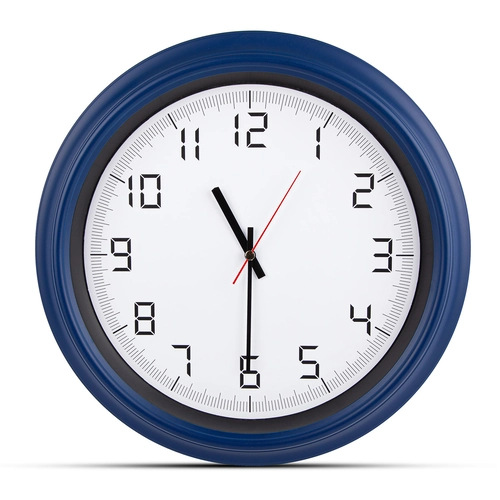 ATLAS LACİVERT PLASTİK KASA DUVAR SAATİ (380MM)