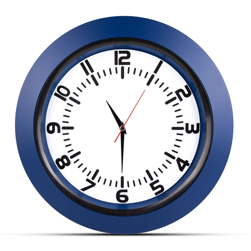 UMAY LACİVERT PLASTİK KASA DUVAR SAATİ (350 MM)