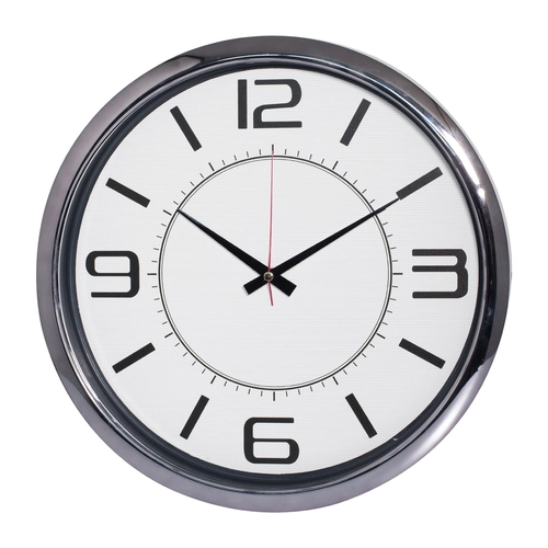 HELLEN404 BEYAZ-FÜME METALİZE ÇERÇEVE DUVAR SAATİ (420MM)