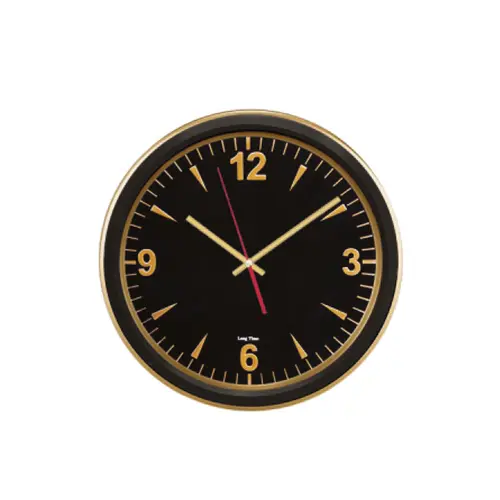 ERİŞ321 SİYAH-BAKIR PLASTİK KASA DUVAR SAATİ (350 MM)